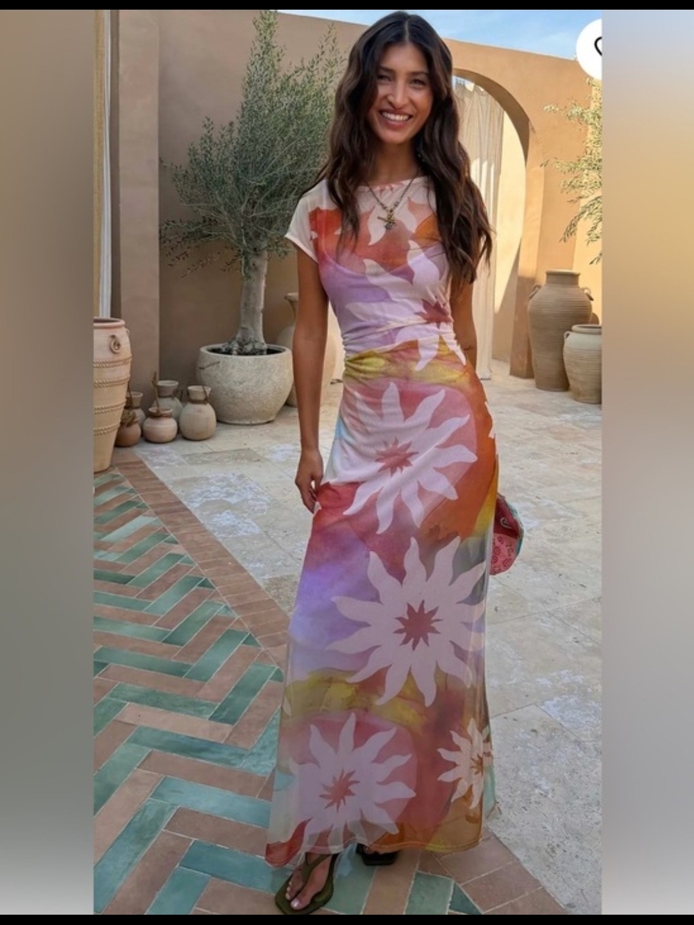 Multi-Color Floral Maxi Dress